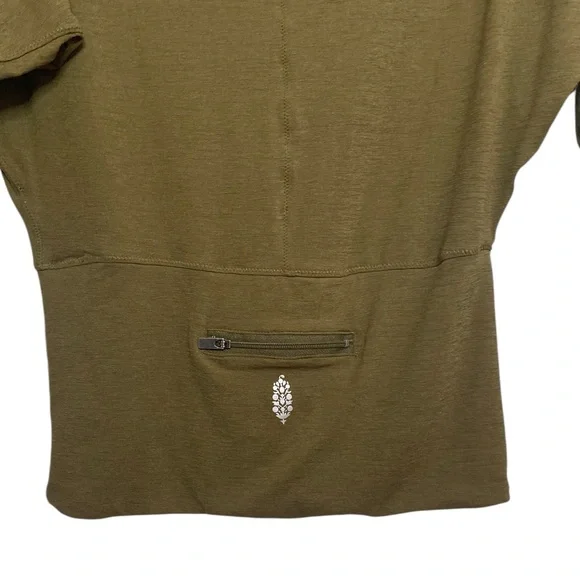 Free People Movement | XS Women's Army Green Sky High Long Sleeve Top - Picture 6 of 7